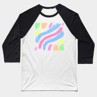 Colorful watercolor abstract texture art design Baseball T-Shirt